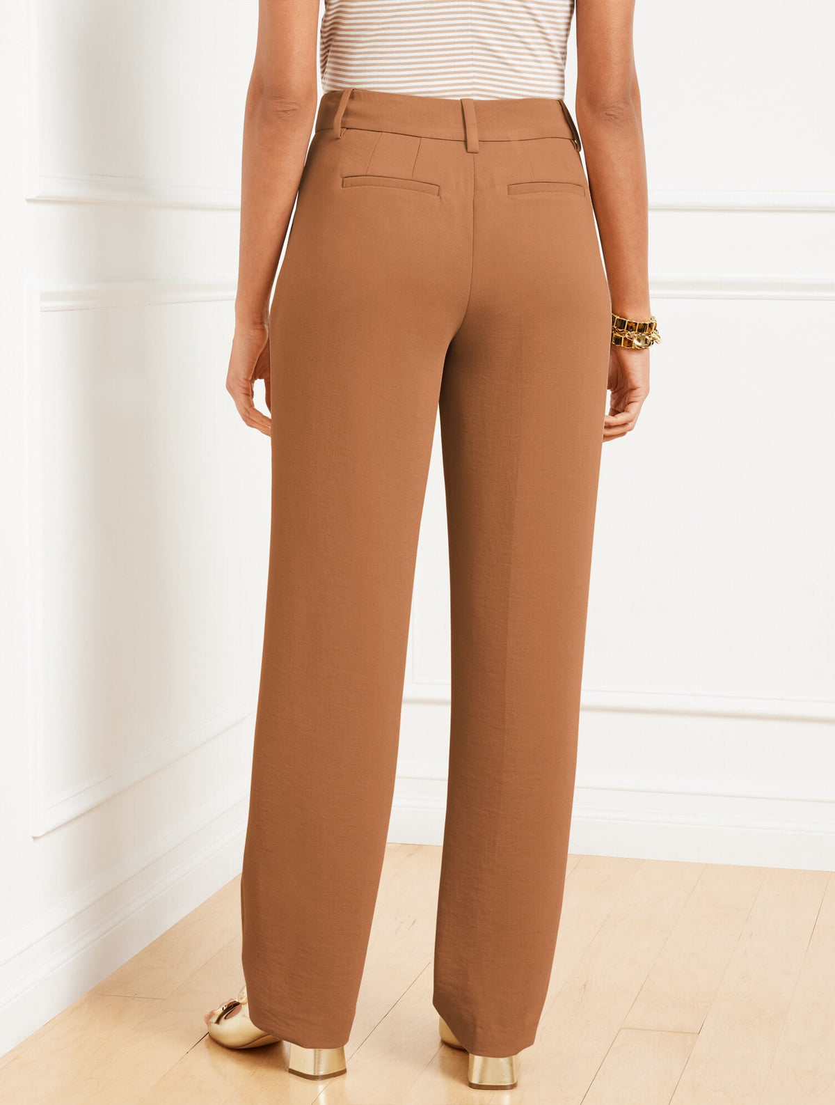 Talbots STRAIGHT LEG POLISHED CREPE PANTS