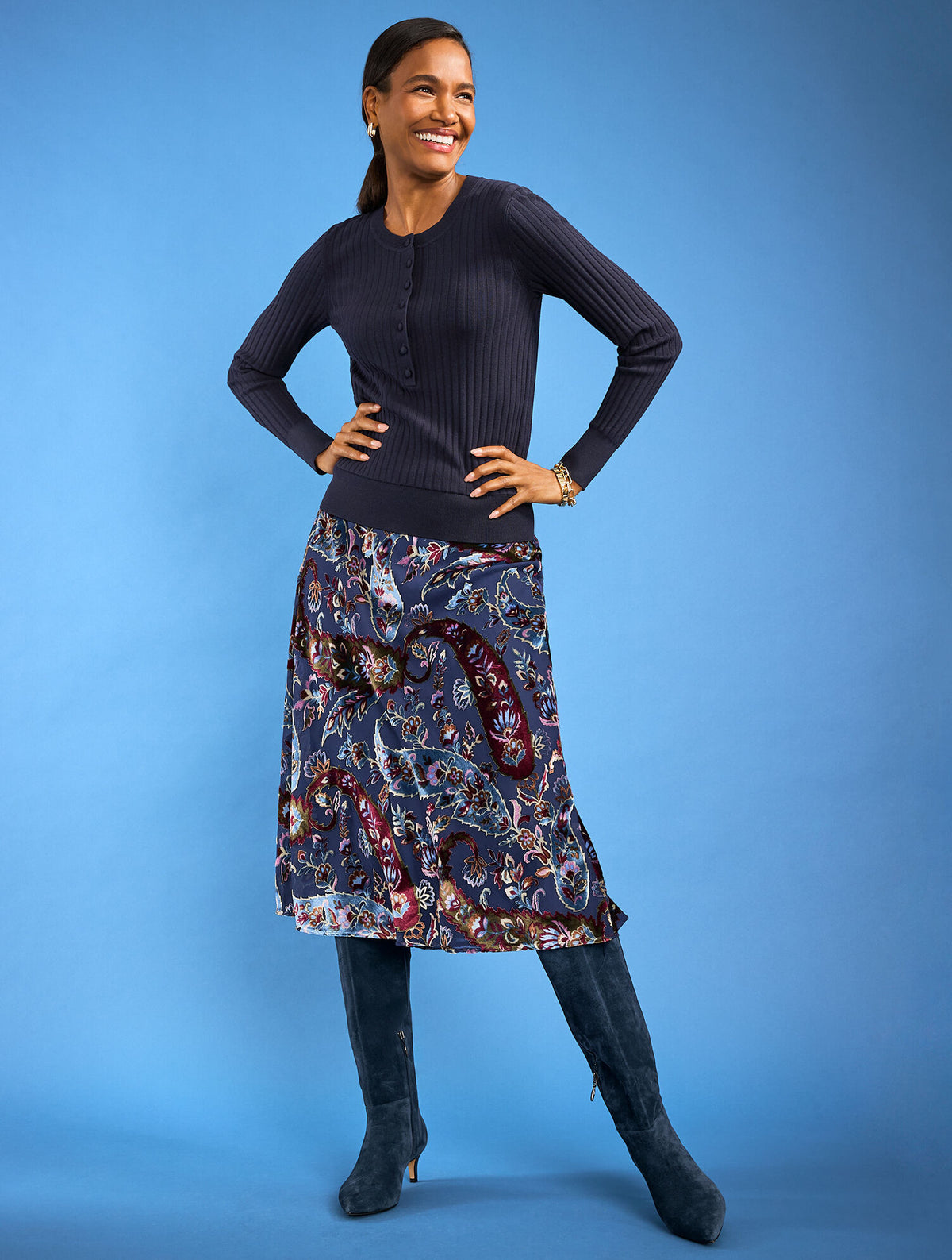 Talbots RIBBED HENLEY PULLOVER