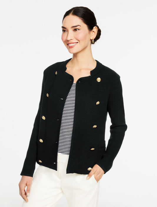 Talbots TEXTURE STITCH DOUBLE BREASTED JACKET