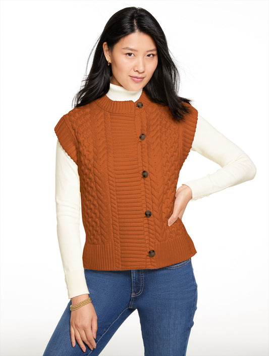 Talbots CABLE KNIT SWEATER VEST