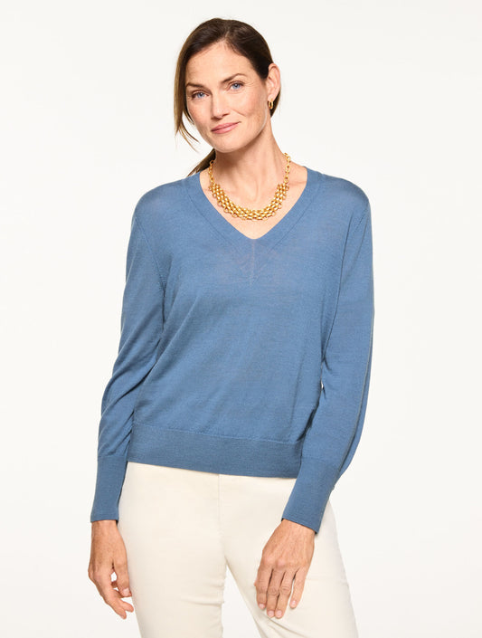 Talbots MERINO WOOL V-NECK PULLOVER