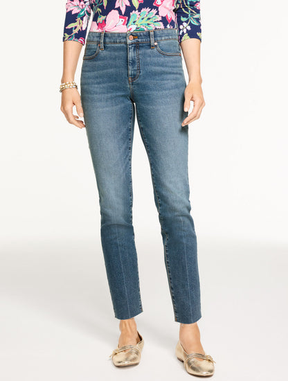 Talbots SLIM ANKLE RAW HEM JEANS - ROSLYN WASH