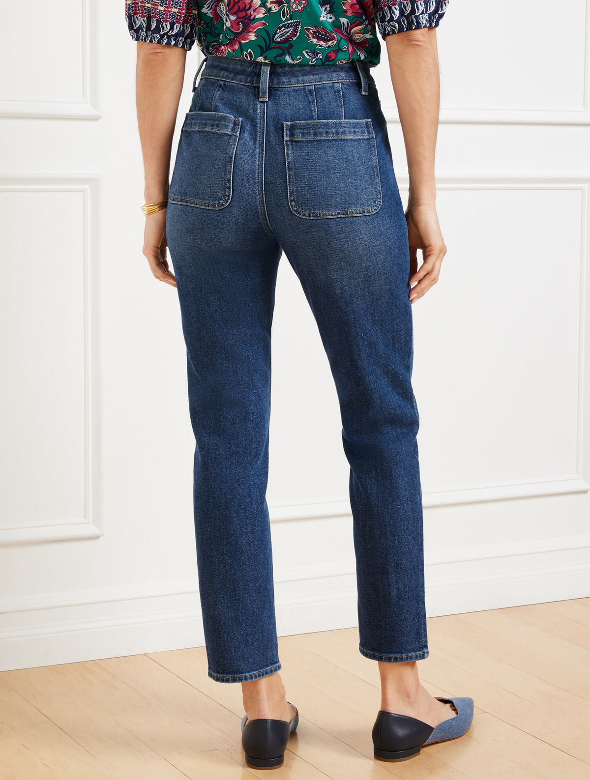 Talbots SLIM STRAIGHT ANKLE JEANS - PENELOPE WASH