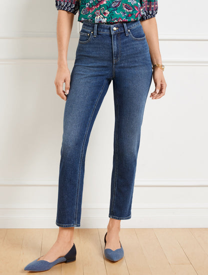 Talbots SLIM STRAIGHT ANKLE JEANS - PENELOPE WASH
