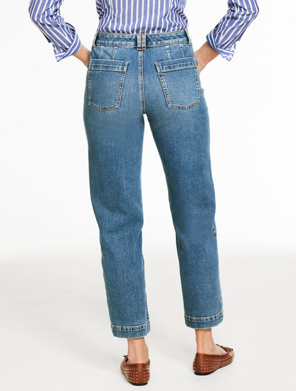 Talbots STRAIGHT ANKLE JEANS - CORTLANDT WASH