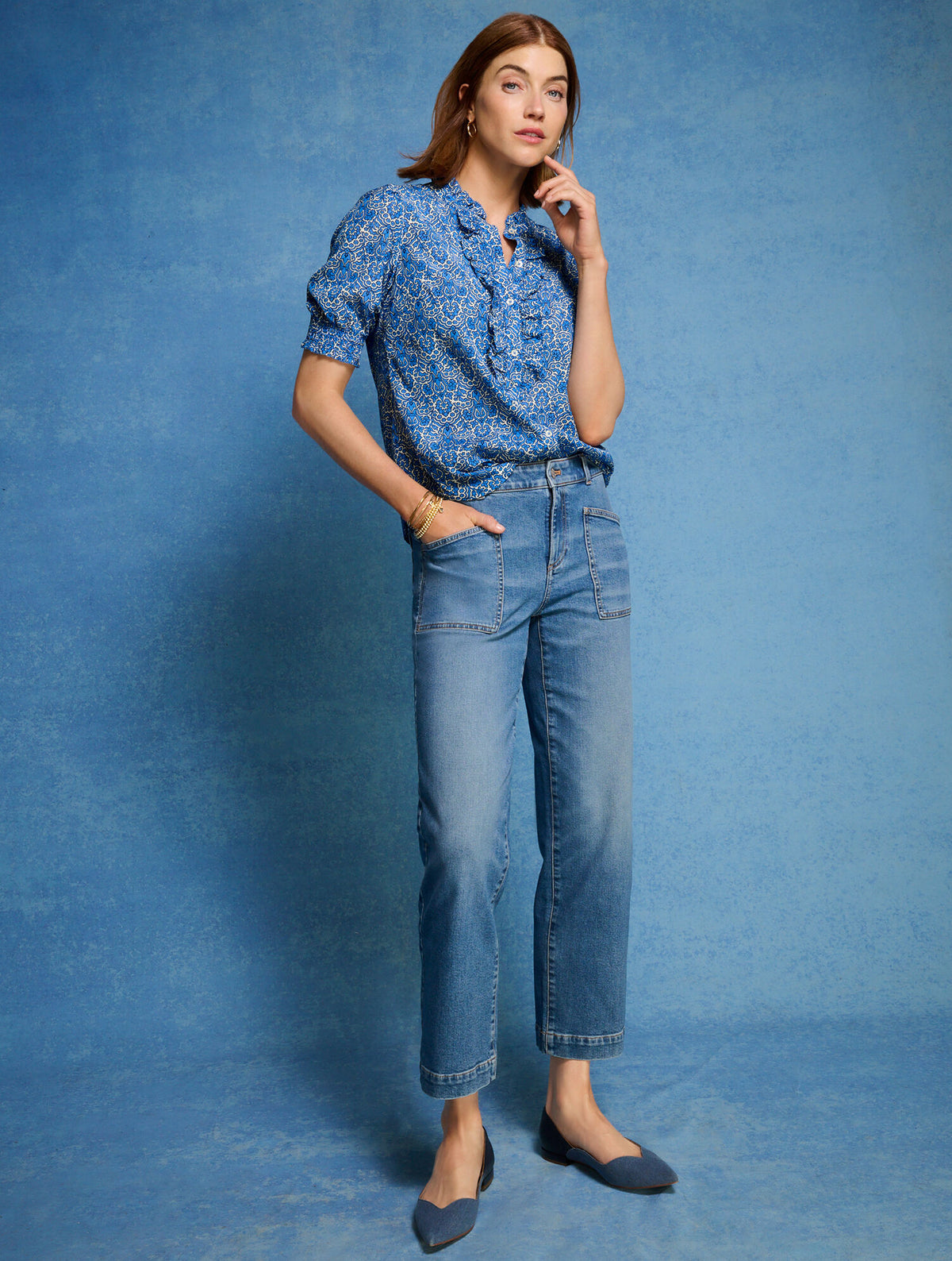 Talbots STRAIGHT ANKLE JEANS - CORTLANDT WASH
