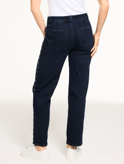 Talbots TAILORED MID RISE STRAIGHT LEG JEANS - MIDNIGHT WASH