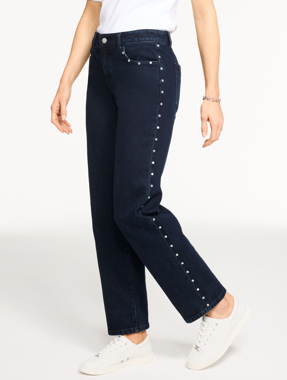Talbots TAILORED MID RISE STRAIGHT LEG JEANS - MIDNIGHT WASH