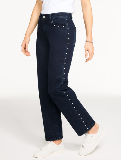 Talbots TAILORED MID RISE STRAIGHT LEG JEANS - MIDNIGHT WASH