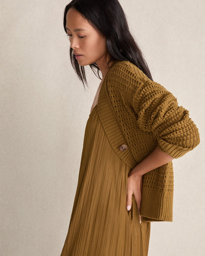 Talbots ORGANIC COTTON OPEN STITCH CARDIGAN