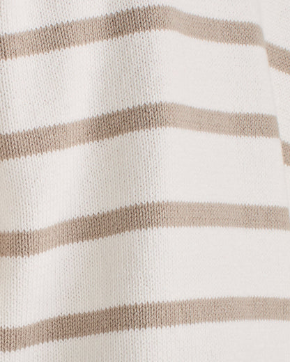 Talbots ORGANIC COTTON STRIPE ROLL NECK SWEATER
