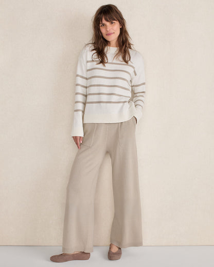 Talbots ORGANIC COTTON STRIPE ROLL NECK SWEATER