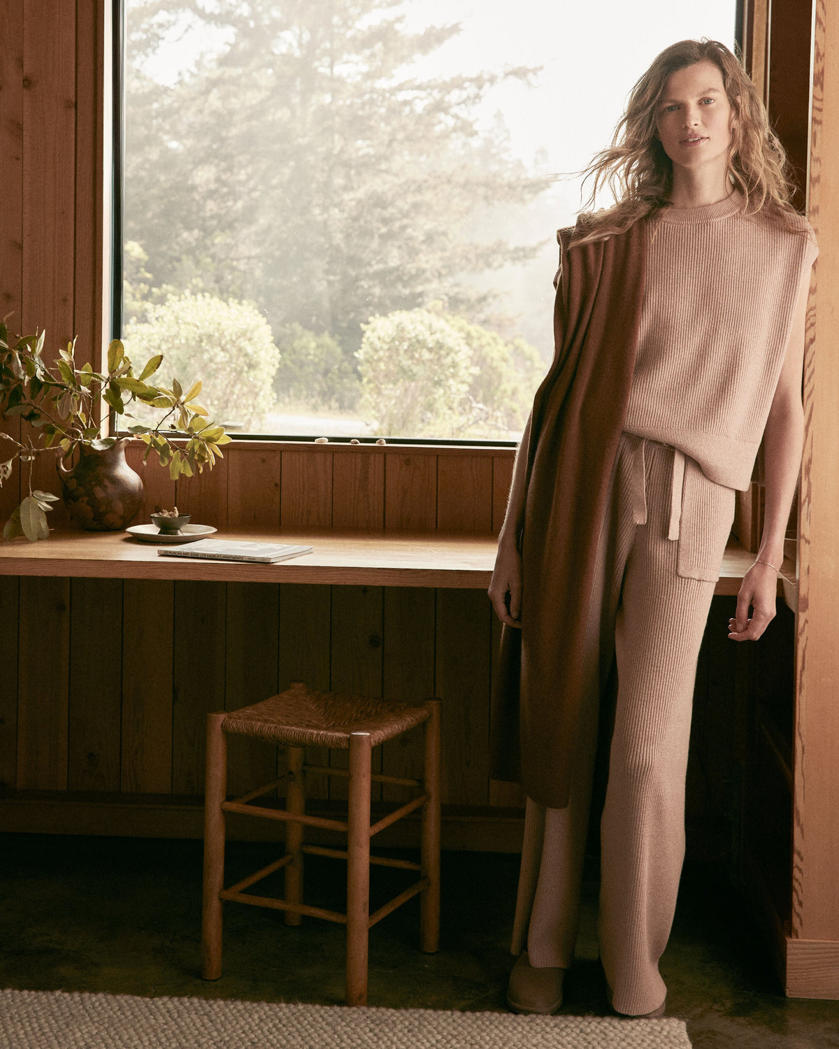 Talbots ORGANIC COTTON CASHMERE WIDE LEG PANTS