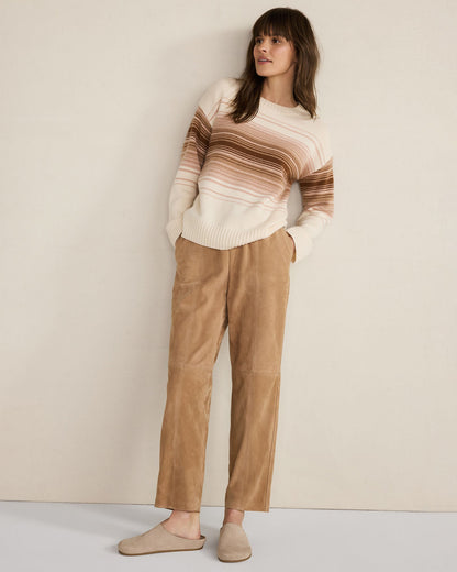 Talbots CASHMERE OMBRÉ STRIPE CREWNECK SWEATER