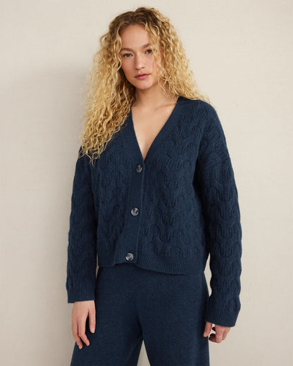 Talbots CASHMERE CABLE CARDIGAN