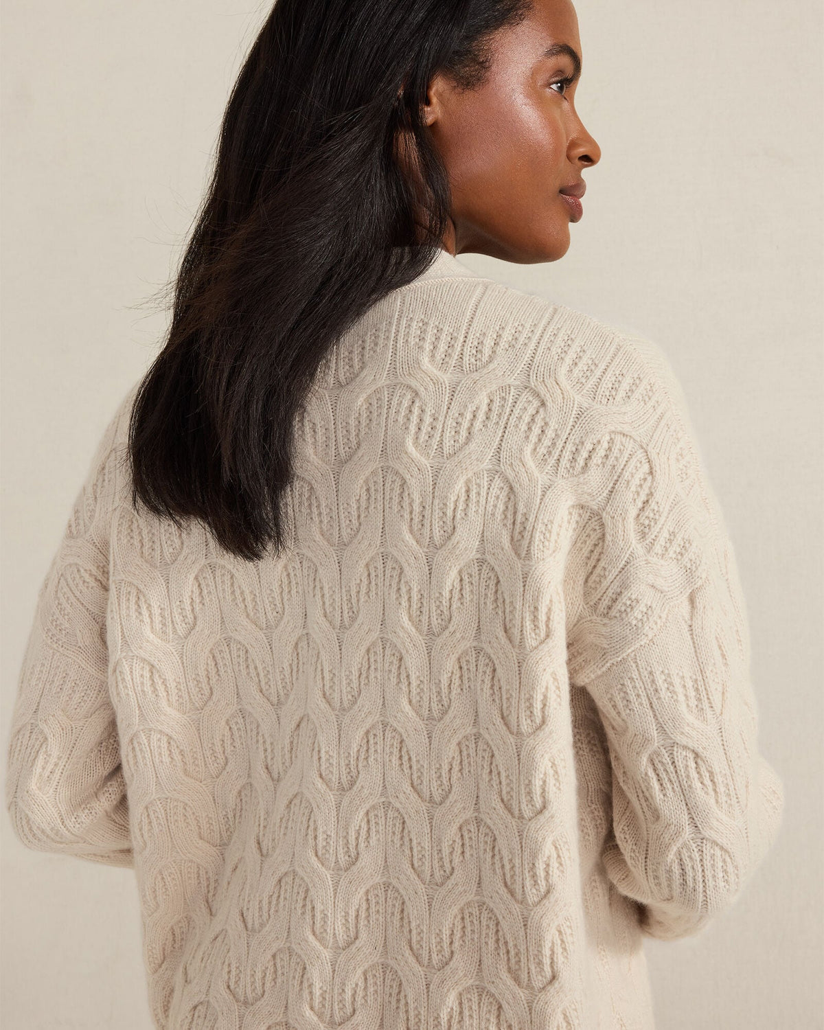 Talbots CASHMERE CABLE CARDIGAN