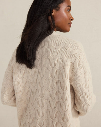 Talbots CASHMERE CABLE CARDIGAN