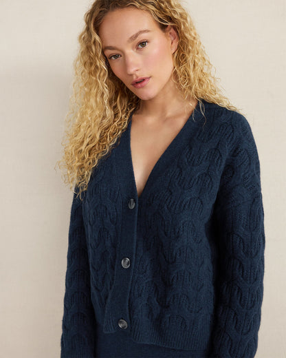 Talbots CASHMERE CABLE CARDIGAN