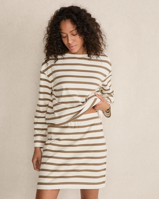 Talbots ORGANIC COTTON STRIPE SKIRT