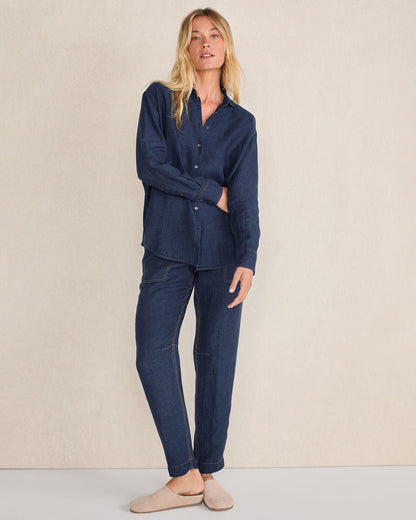 Talbots LINEN BARREL LEG PANTS