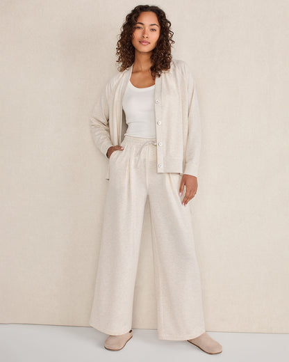 Talbots LIGHTWEIGHT FLEECE PLEATED PANTS