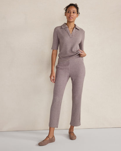 Talbots WIDE RIB KNIT TAPERED PANTS
