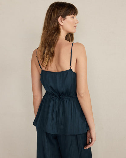 Talbots SILKY PLEATED PEPLUM TOP