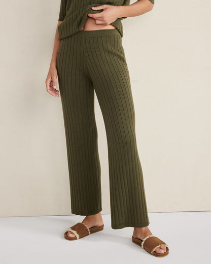 Talbots ORGANIC COTTON RIBBED STRAIGHT LEG PANTS