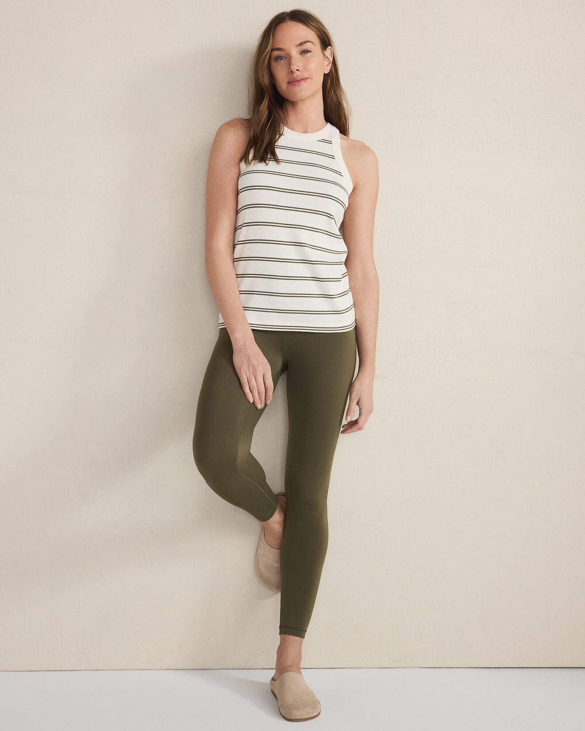 Talbots ORGANIC COTTON DOUBLE STRIPE RACERBACK TANK