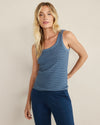 INDIGO HEATHER STRIPE