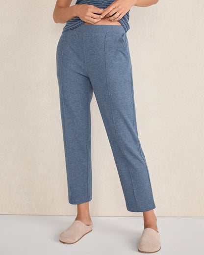 Talbots COTTON BLEND OTTOMAN RIB TAPERED PANTS