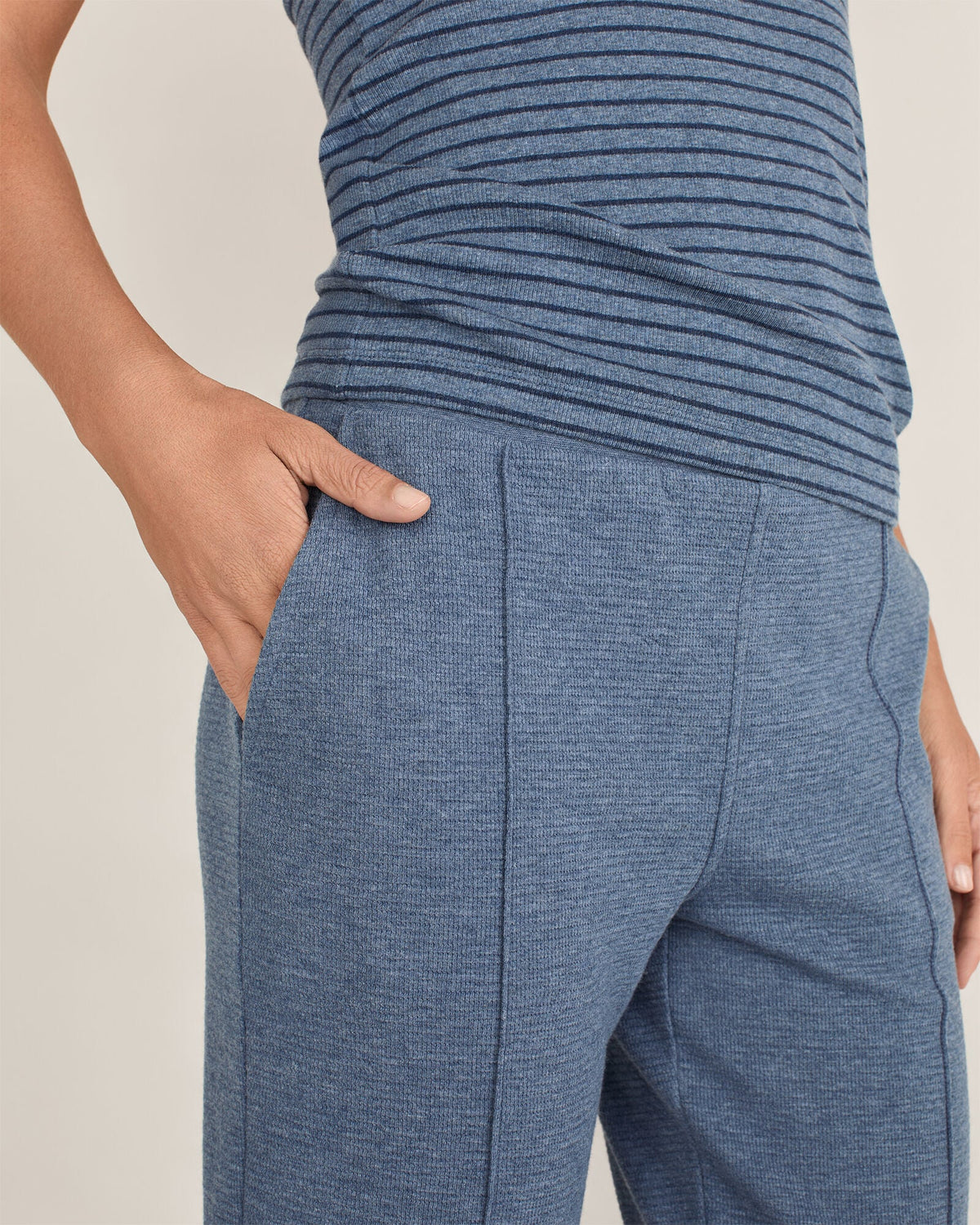 Talbots COTTON BLEND OTTOMAN RIB TAPERED PANTS