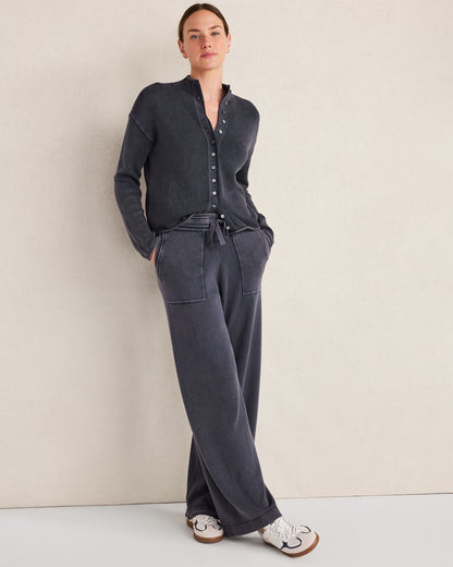 Talbots ORGANIC COTTON KNIT WIDE LEG PANTS