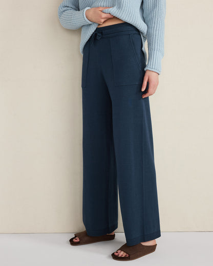 Talbots ORGANIC COTTON KNIT WIDE LEG PANTS