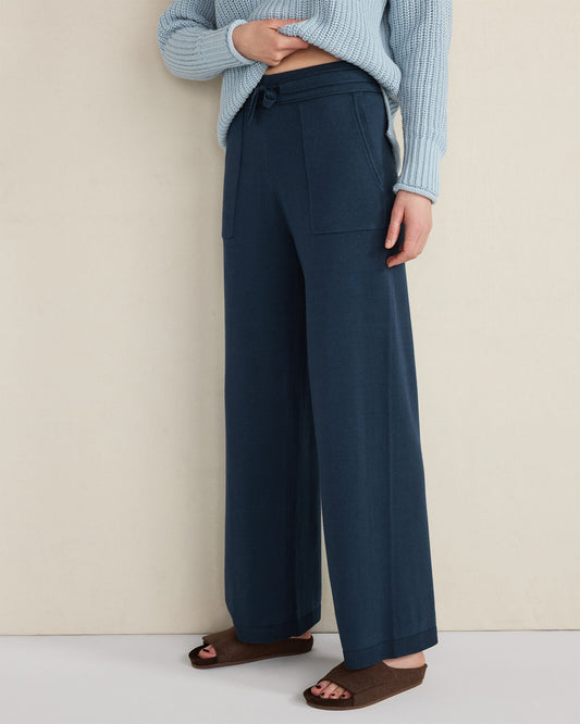 Talbots ORGANIC COTTON KNIT WIDE LEG PANTS