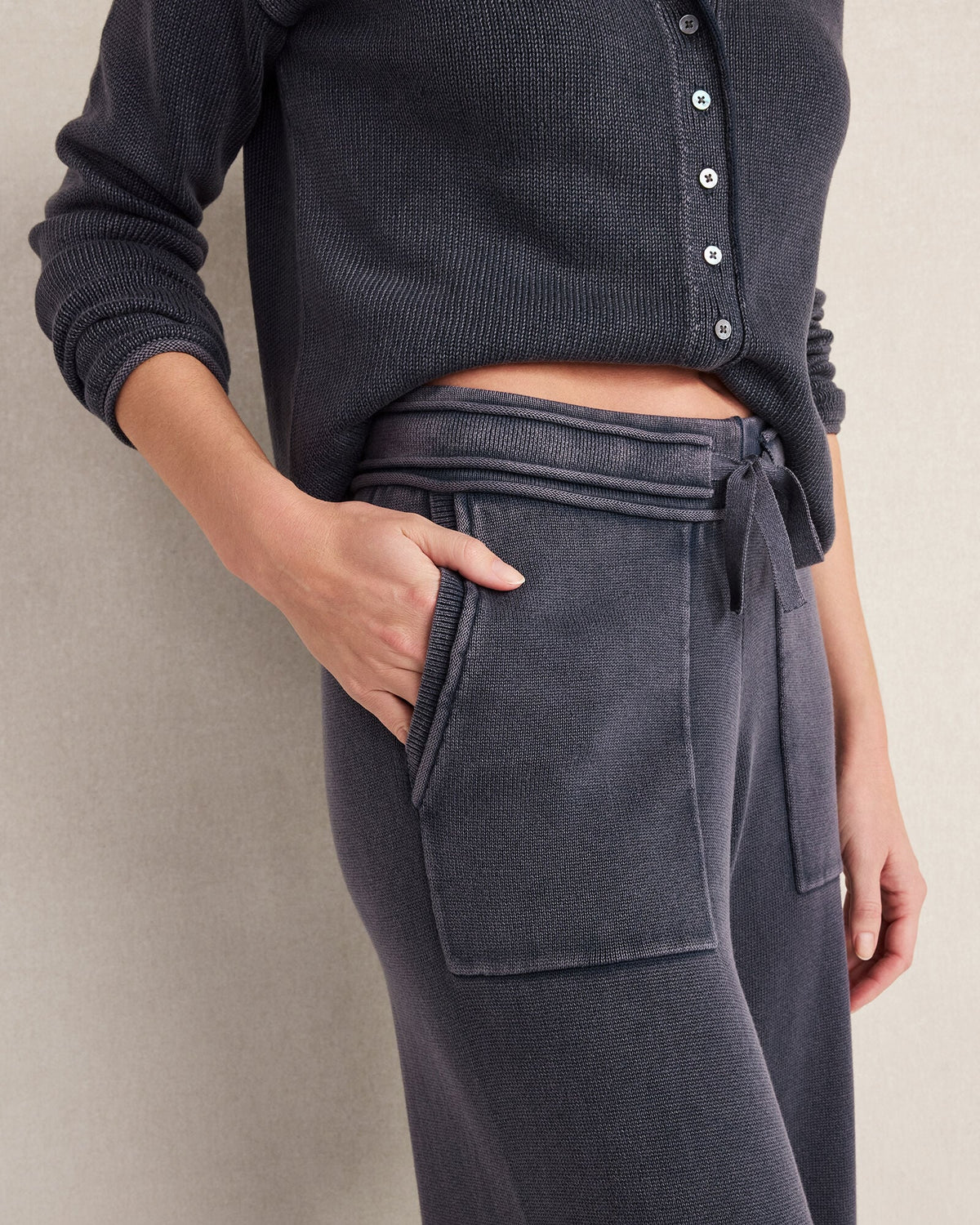 Talbots ORGANIC COTTON KNIT WIDE LEG PANTS