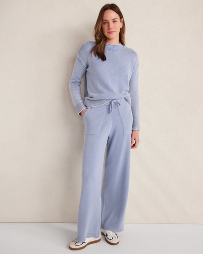 Talbots ORGANIC COTTON KNIT WIDE LEG PANTS