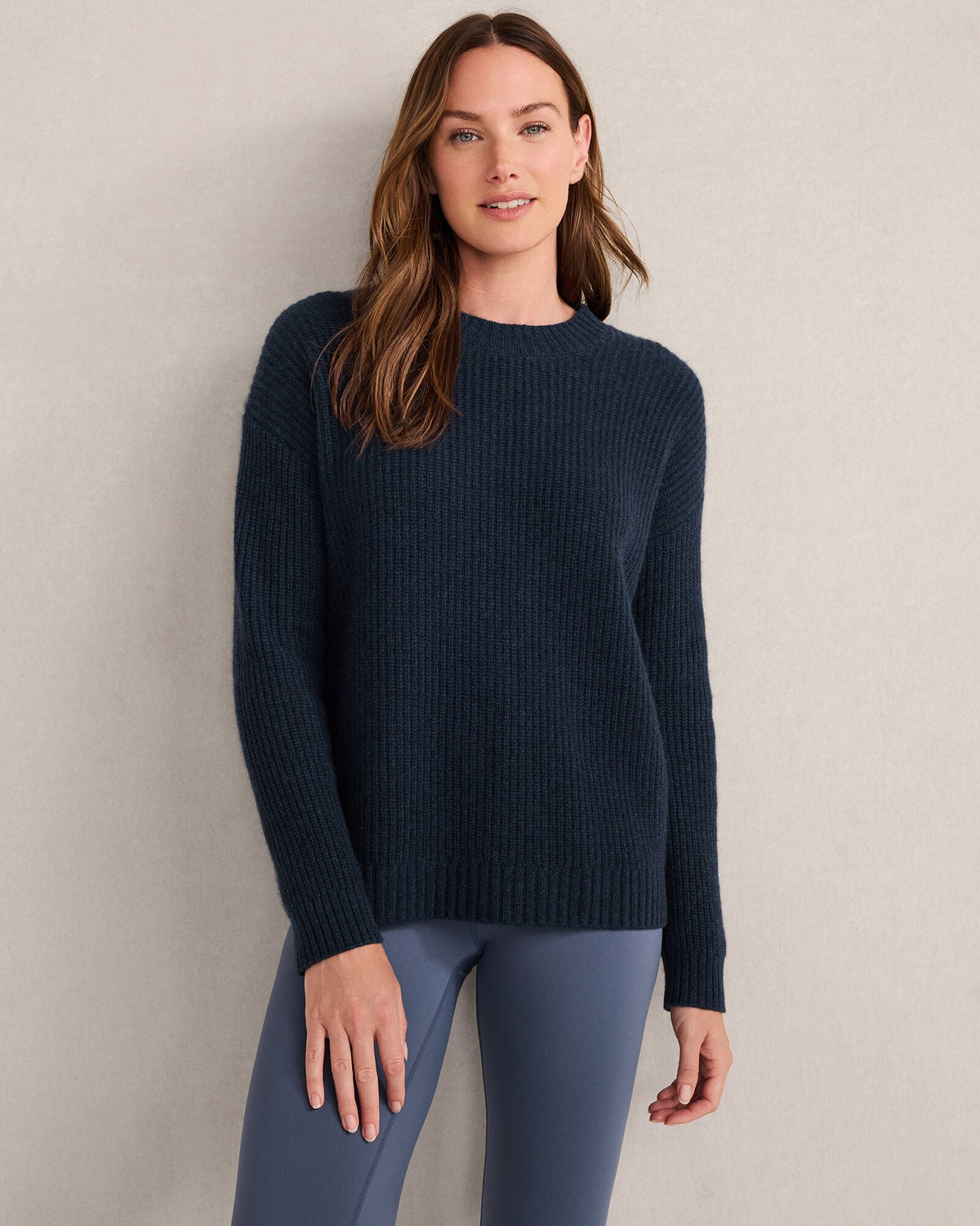 Talbots CASHMERE SHAKER STITCH CREWNECK SWEATER