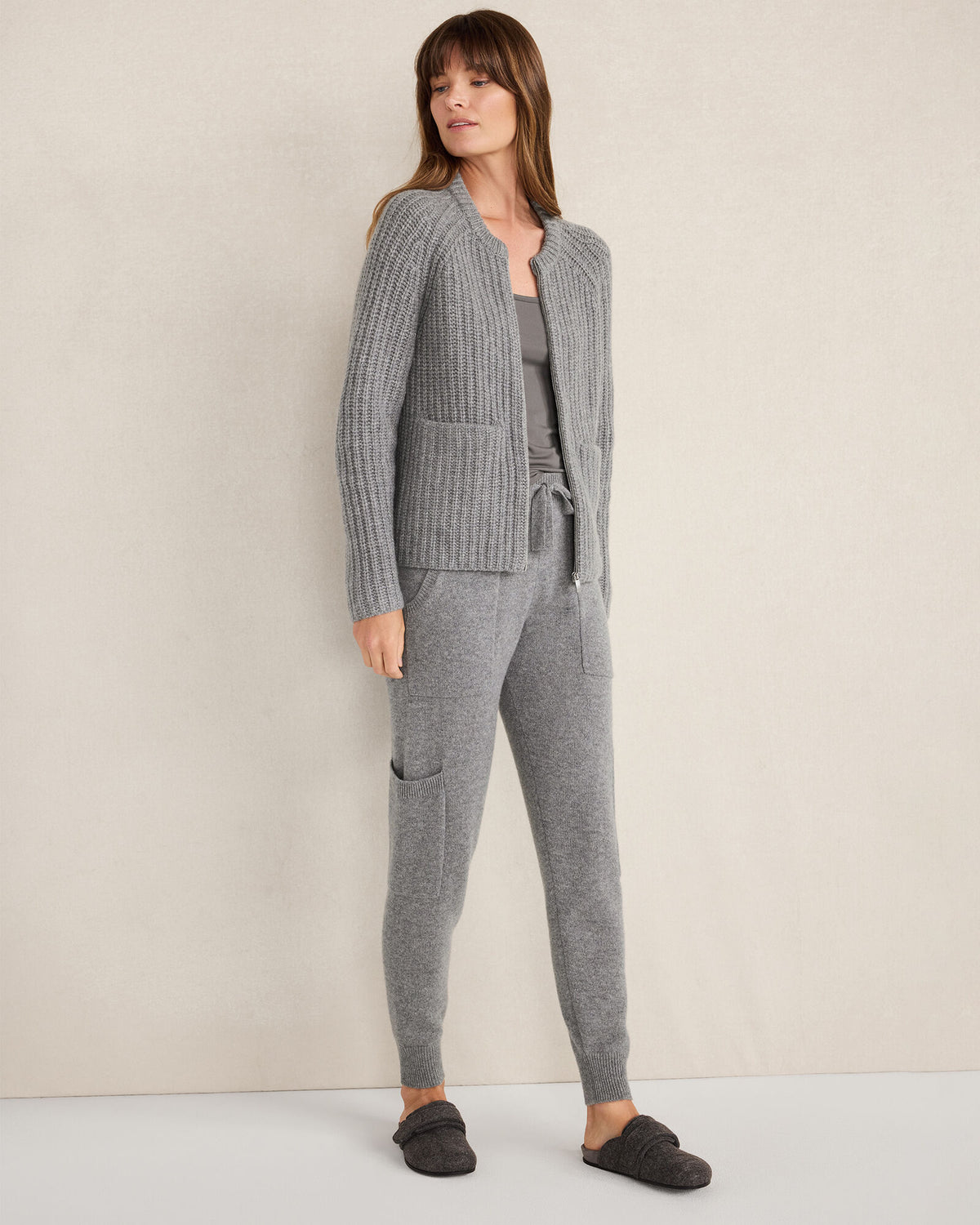 Talbots CASHMERE ZIP FRONT BOMBER JACKET