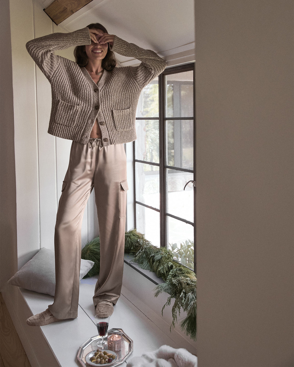 Talbots LUXE SILK CARGO PANTS