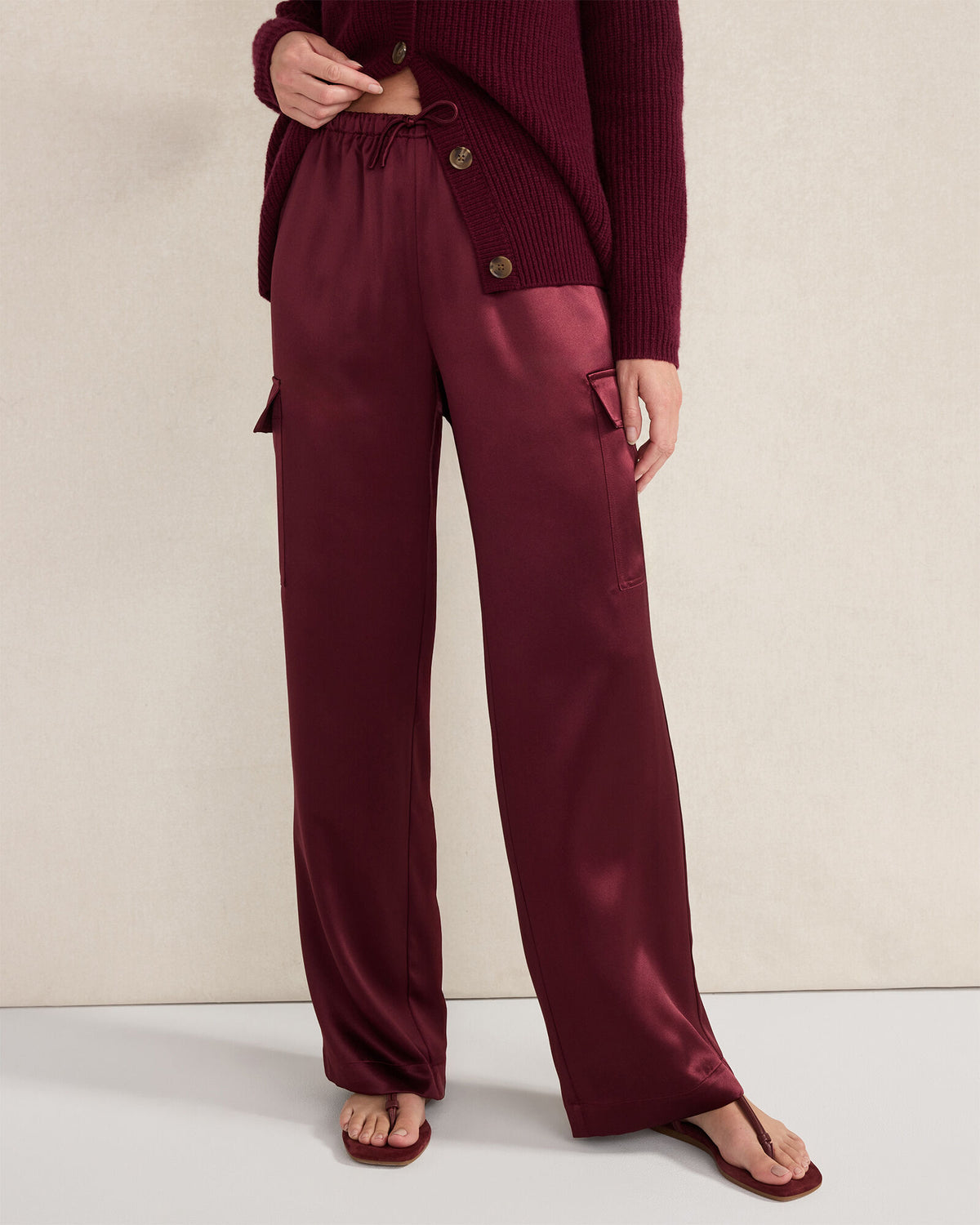 Talbots LUXE SILK CARGO PANTS