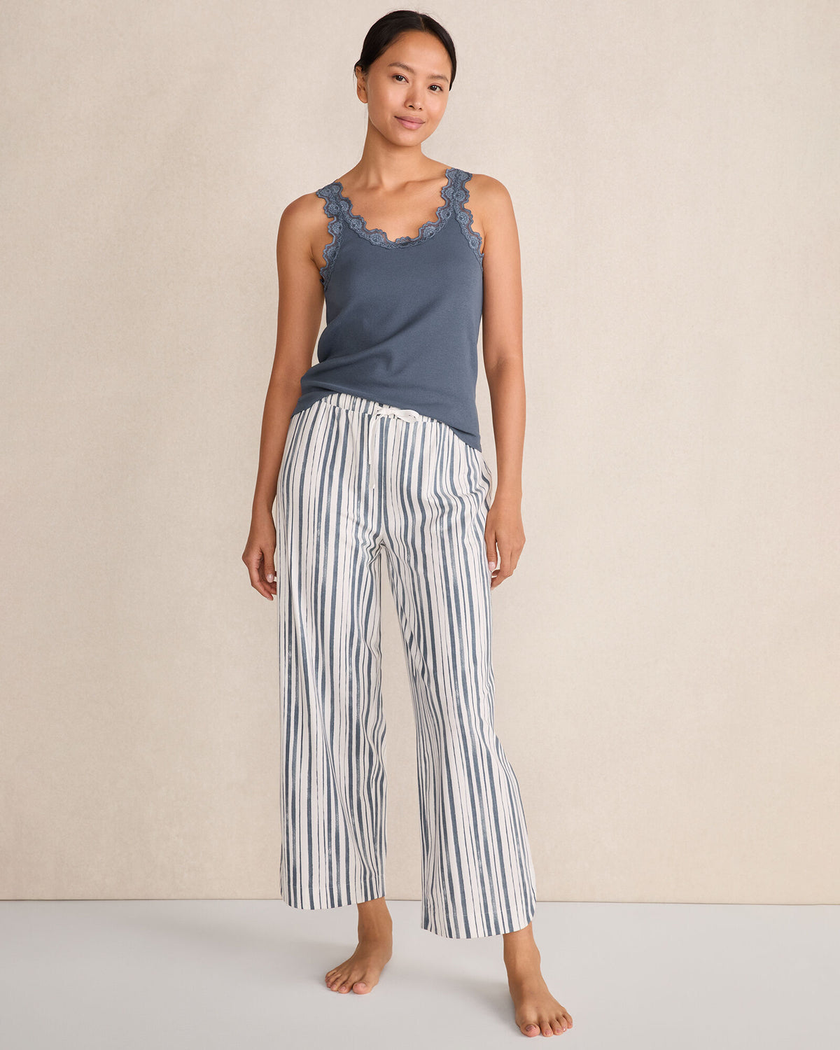 Talbots ORGANIC COTTON JERSEY PAINTED STRIPE PAJAMA PANTS