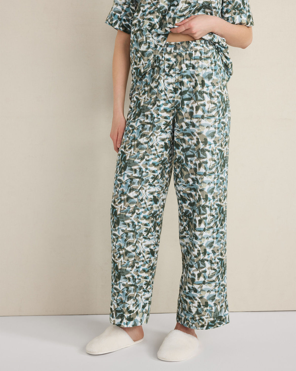 Talbots ORGANIC COTTON GAUZE FLORAL PAJAMA PANTS