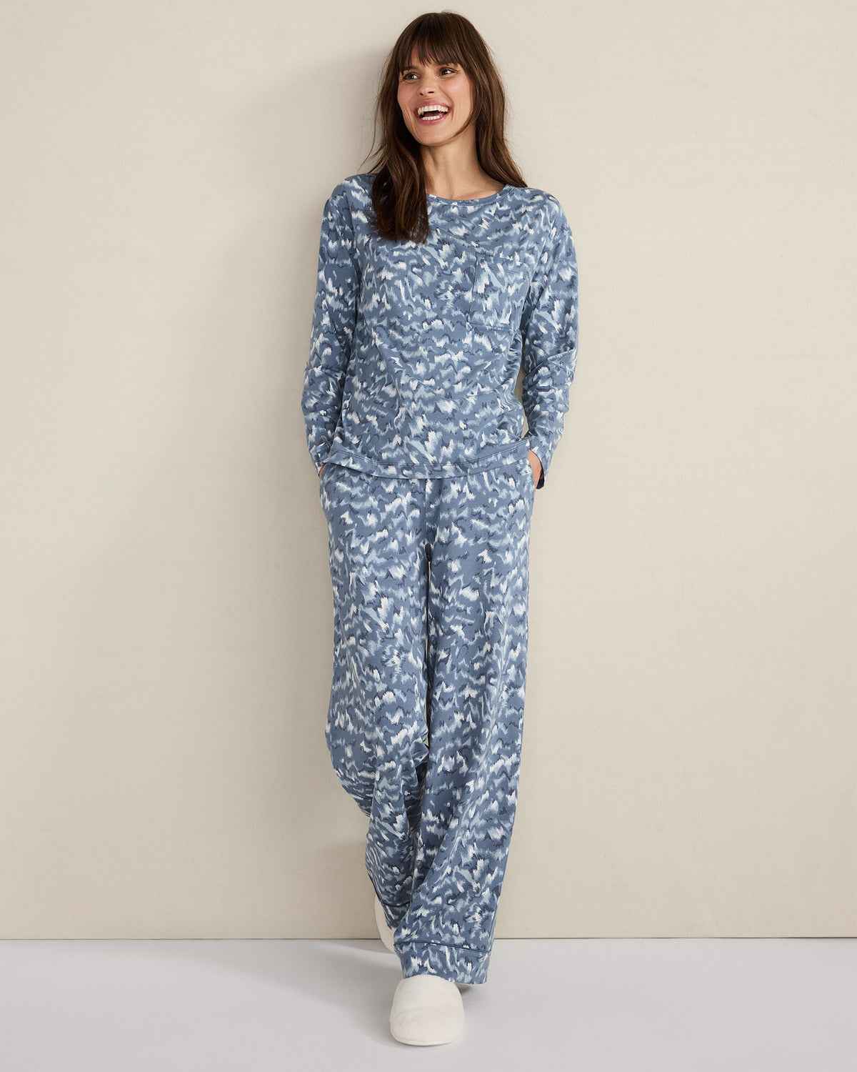Talbots ORGANIC COTTON JERSEY WAVE PAJAMA SHIRT
