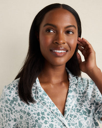 Talbots ORGANIC COTTON JERSEY BLURRED FLORAL PAJAMA TOP