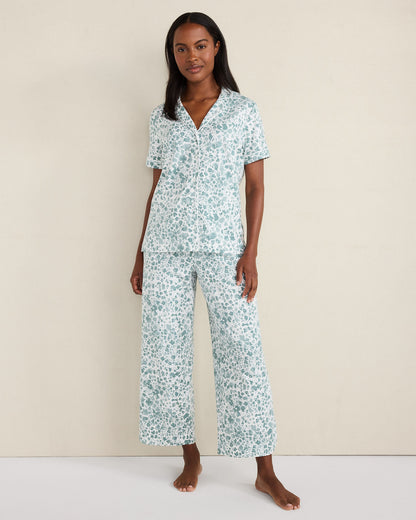Talbots ORGANIC COTTON JERSEY BLURRED FLORAL PAJAMA TOP
