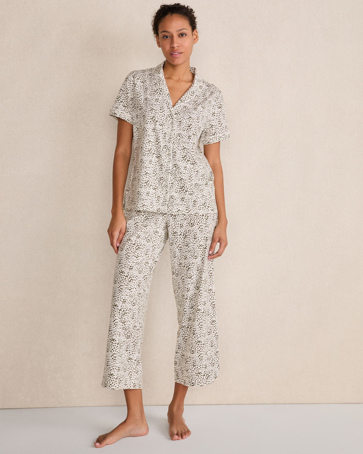 Talbots ORGANIC COTTON JERSEY ANIMAL DOT PAJAMA TOP