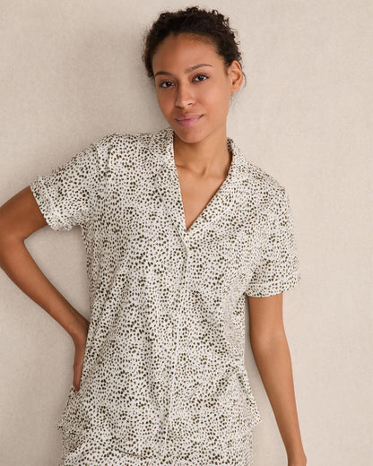Talbots ORGANIC COTTON JERSEY ANIMAL DOT PAJAMA TOP