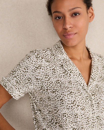 Talbots ORGANIC COTTON JERSEY ANIMAL DOT PAJAMA TOP