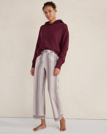 Talbots ORGANIC COTTON POPLIN FADED STRIPE PAJAMA PANTS